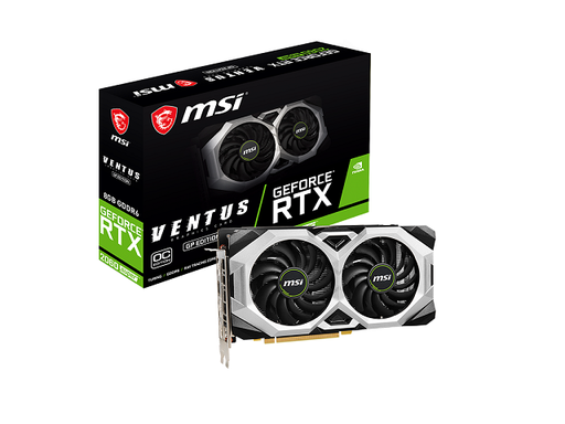 [GeforceRTX2060SuperVentusGPOC] MSI - Geforce RTX 2060 Super Ventus GP OC - PCI Express 3.0 x16 - NVIDIA - NVIDIA GeForce RTX 2060 Super - 8 GB - GDDR6 SDRAM - DisplayPort / HDMI