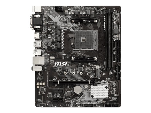 [B450MPRO-M2MAX] MSI B450M PRO-M2 MAX - Placa base - micro ATX - Socket AM4 - AMD B450 - USB 3.2 Gen 1 - Gigabit LAN - Tarjeta gráfica (CPU necesaria) - HD Audio (8-canales)