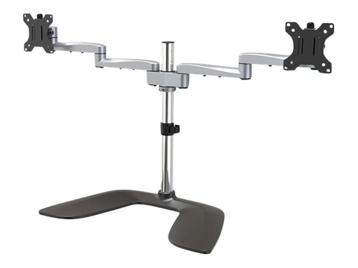 [ARMDUALSS] StarTech.com Brazo de Soporte VESA Articulado para 2 Monitores de hasta 32 Pulgadas - de Acero y Aluminio - Base - para 2 monitores - plástico, aluminio, acero - negro, plata - tamaño de pantalla: 32" - escritorio
