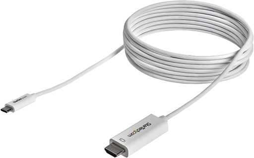 [CDP2HD1MWNL] StarTech.com Cable Adaptador de 1m USB-C a HDMI 4K 60Hz - Blanco - Cable USB Tipo C a HDMI - Cable Conversor de Vídeo USBC - Adaptador de vídeo externo - VL100 - USB-C - HDMI - blanco