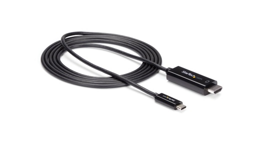[CDP2HD2MBNL] StarTech.com Cable Adaptador de 2m USB-C a HDMI 4K 60Hz - Negro - Cable USB Tipo C a HDMI - Cable Conversor de Vídeo USBC - Adaptador de vídeo externo - VL100 - USB-C - HDMI - negro