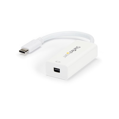[CDP2MDP] StarTech.com Adaptador USBC a Mini DisplayPort - Adaptador de Vídeo USB Tipo C a Mini DP - 4K 60Hz - Blanco - Adaptador de vídeo externo - USB-C - Mini DisplayPort - blanco