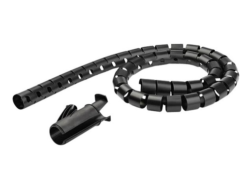 [CMSCOILED] StarTech.com Manga de 1,5m para Gestión de Cableado - en Espiral - con Diámetro de 25mm - con Herramenta de Inserción de Cableado - Negro - Kit de fundas para cables - negro - 1.5 m