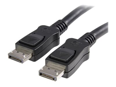 [DISPL1M] StarTech.com Cable de 1m DisplayPort 1.2 4k con Cierre de Seguridad  Bloqueo con Pestillo - 2x Macho DP - Extensor Latches - Negro - Cable DisplayPort - DisplayPort (M) a DisplayPort (M) - 1 m - trabado - negro