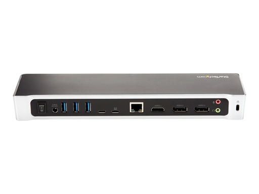[DK30CH2DPPD] StarTech.com Docking Station para Ordenadores Portátiles USB-C - Replicador de Puertos USB Tipo C para 3 Monitores 4K DP HDMI - con PD - Estación de conexión - USB-C - HDMI, 2 x DP - GigE - 60 vatios - para P/N: ARMBARTRIO2, ARMTRIO, LTLOCK