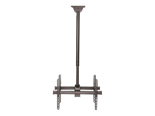 [FPCEILBTB] StarTech.com Soporte de Techo para TV - de Dos Lados -Soporte para Dos Pantallas de 32" a 75"- Mástil de 1m a 1,5m de Movimiento Total - Abrazadera - para pantalla plana - acero resistente - negro - tamaño de pantalla: 32"-75" - se puede instalar en el techo