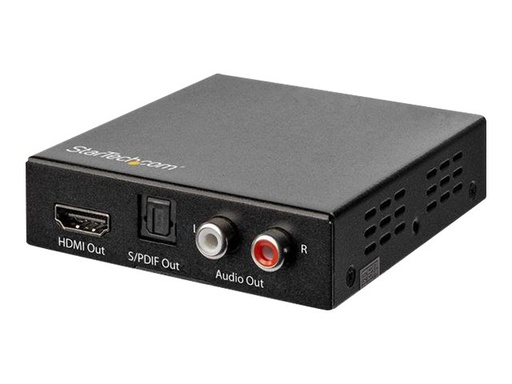 [HD202A] StarTech.com Extractor de Audio HDMI - 4K de 60Hz - Separador de Audio HDMI - HDR - con Audio Óptico Toslink - con Audio RCA Doble - Extractor de señal de audio HDMI - negro