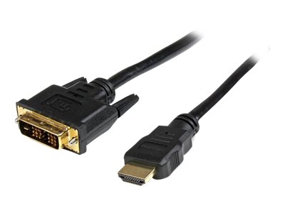 [HDDVIMM2M] StarTech.com Cable HDMI a DVI 2m - DVI-D Macho - HDMI Macho - Adaptador - Negro - Cable de vídeo - HDMI (M) a DVI-D (M) - 2 m - negro