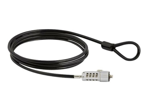 [LTLOCK] StarTech.com Seguro para Ordenador Portátil - Cable de 1,8 metros Candado con Combinación de 4 Dígitos para Ordenador Portátil - Bloqueo de cable de seguridad - negro y plata - 1.8 m - para P/N: DK30C2DPEP, DK30C2DPEPUE, DK30C2DPPD, DK30C2DPPDUE, DK31C3HDPD, DK31C3HDPDUE