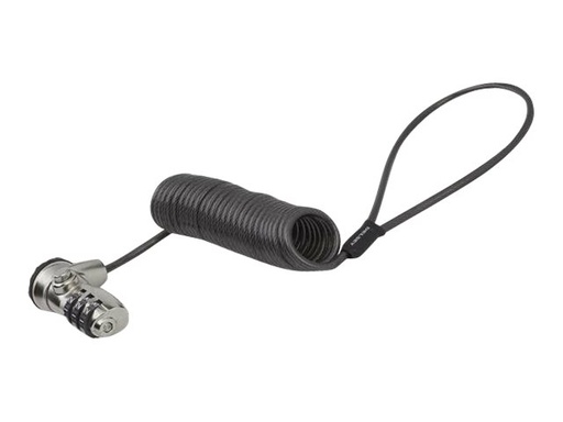 [LTLOCK3DCOIL] StarTech.com Cable de Seguridad con Combinación para Ordenador Portátil - Cable Auto Enrrollable de 1.8m - con Combinación de 3 Dígitos - Bloqueo de cable de seguridad - 1.8 m