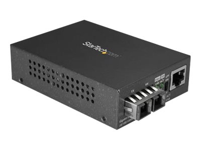 [MCMGBSCMM055] StarTech.com Conversor de Medios Gigabit Ethernet RJ45 a Fibra Óptica SC Multimodo 1000Base-SX - Convertidor de Fibra a Cobre - 550m - Conversor de soportes de fibra - 100Mb LAN - 1000Base-SX, 100Base-TX, 1000Base-T - RJ-45 / modo múltiple SC - hasta 550 km - 850 nm