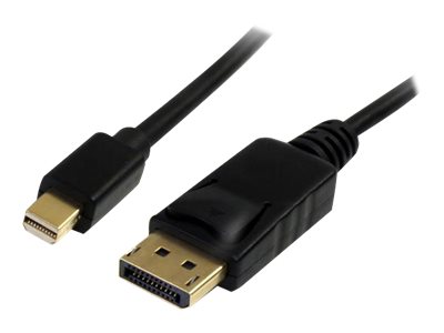[MDP2DPMM2M] StarTech.com Cable Adaptador de 2m de Monitor Mini DisplayPort 1.2 Macho a DP Macho - 4k con soporte HBR - Cable DisplayPort - Mini DisplayPort (M) a DisplayPort (M) - 2 m - trabado - negro
