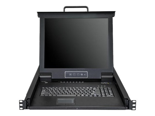 [RKCONS1708K] StarTech.com Consola para Armario Rack con KVM de 8 Puertos VGA y Pantalla de 17 Pulgadas - 1U - Consola KVM con conmutador KVM - 8 puertos - PS/2, USB - 17" - montaje en bastidor - 1280 x 1024 @ 60 Hz - 250 cd/m² - 1000:1 - 5 ms - VGA - negro - 1U