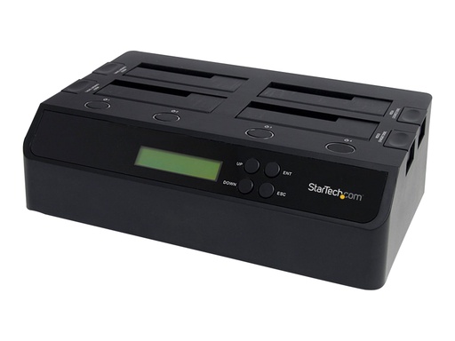 [SATDOCK4U3RE] StarTech.com Base Conexión Estación Dock Duplicador Autónomo Disco Duro 4 Bahías SATA IDE eSATA USB 3.0 - Duplicador de disco duro - 4 compartimentos (SATA-300) - para P/N: SVA12DN4NEUA