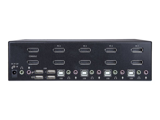 [SV431DPDDUA2] StarTech.com Switch Conmutador KVM de 4 Puertos Dobles DisplayPort de 4K 60Hz - KVM de 4 Puertos Duales DP - Conmutador KVM / audio / USB - 4 x KVM / audio / USB - 1 usuario local - sobremesa, montaje en rack