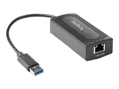 [US5GA30] StarTech.com Adaptador de Red Ethernet USB-A a RJ45 5 Gigabit LAN - 5GBASE-T - Mac Windows y Linux - (US5GA30) - Adaptador de red - USB-C 3.1 Gen 1 - 5GBase-T x 1 + USB 3.0 - negro