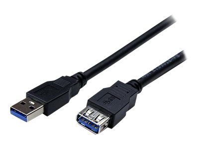 [USB3SEXT2MBK] StarTech.com Cable USB 3.0 de 2m Extensor Alargador - USB A Macho a Hembra - Cable alargador USB - USB Tipo A (H) a USB Tipo A (M) - USB 3.0 - 2 m - negro - para P/N: HB30A4AIB, SV211DPUA4K, SV211HDUA4K, USB2001EXT2NA, USB2002EXT2NA, USB2004EXT2NA