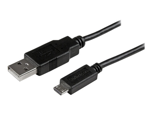 [USBAUB15CMBK] StarTech.com Cable Adaptador de 15cm USB A Macho a Micro USB B Slim Macho para Teléfono Móvil y Tablets de Carga y Datos - Cable USB - Micro-USB tipo B (M) a USB (M) - USB 2.0 - 15 cm - negro - para P/N: CMDPHD2HD, DPMDPHD2HD, ST4CU424, ST4CU424EU, ST4CU424UK, ST8CU824, USBAUBSCHM