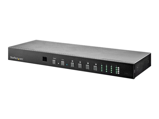 [VS424HD4K60] StarTech.com Switch Multiplicador de Vídeo HDMI 4K de 60Hz - Matriz de 4x4 - de Montaje en Rack - con Control Remoto por Ethernet y RS232 - Interruptor de vídeo/audio - sobremesa