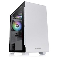 [CA-1Q9-00S6WN-00] Thermaltake S100 TG Snow - Tempered Glass Snow Edition - torre - micro ATX - sin fuente de alimentación (PS/2) - blanco - USB/Audio