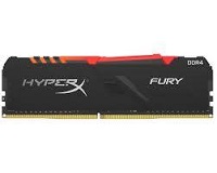 [HX430C16FB3A/32] HyperX FURY RGB - DDR4 - módulo - 32 GB - DIMM de 288 espigas - 3000 MHz / PC4-24000 - CL16 - 1.35 V - sin búfer - no ECC - negro