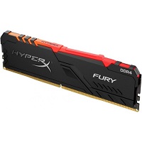 [HX432C16FB3A/32] HyperX FURY RGB - DDR4 - módulo - 32 GB - DIMM de 288 espigas - 3200 MHz / PC4-25600 - CL16 - 1.35 V - sin búfer - no ECC - negro