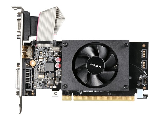 [GV-N710D3-2GL] Gigabyte GV-N710D3-2GL - Tarjeta gráfica - GF GT 710 - 2 GB DDR3 - PCIe 2.0 x8 perfil bajo - DVI, D-Sub, HDMI