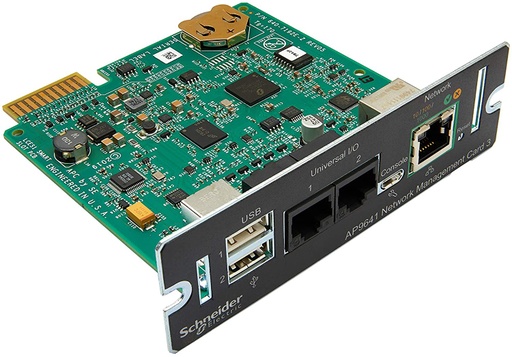 [AP9640] APC Network Management Card 3 with PowerChute Network Shutdown - Adaptador de administración remota - GigE - 1000Base-T - para P/N: SMTL1000RM2UC, SMTL750RM2UC, SMX1500RM2UCNC, SMX2KR2UNCX145, SRT10RMXLIX806