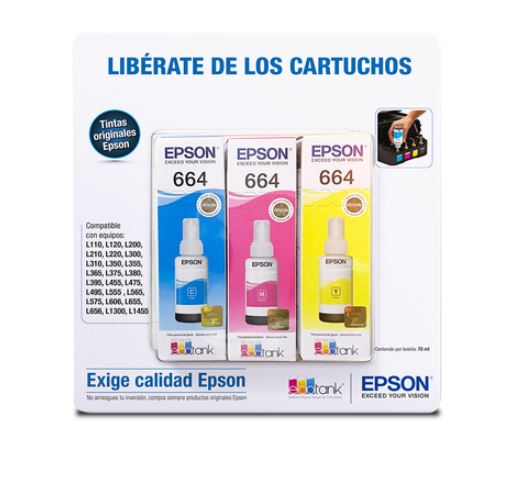 [T664520-TRI] Epson - T664520-TRI - Ink cartridge - Cyan / Magenta / Yellow