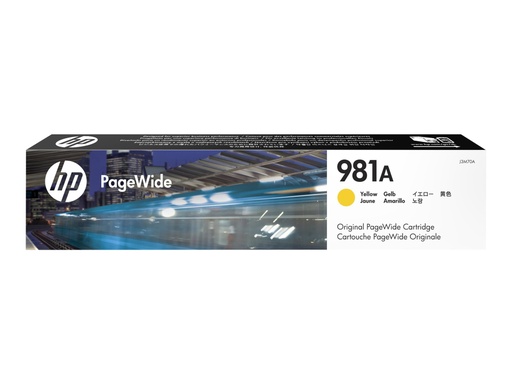 [J3M70A] HP 981A - 69 ml - amarillo - original - PageWide - cartucho de tinta - para PageWide Enterprise Color MFP 586; PageWide Managed Color E55650