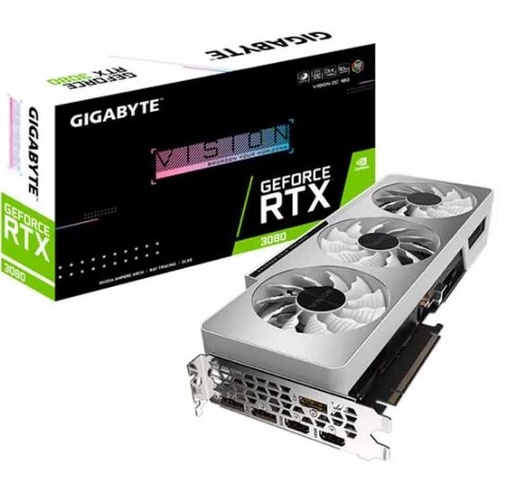 [GV-N3080VISIONOC-10GD1.0] Gigabyte - GV-N3080VISION OC-10GD 1.0 - PCI Express 4.0 x16 - NVIDIA - NVIDIA GeForce RTX 3080 - GDDR6X SDRAM - DisplayPort / HDMI