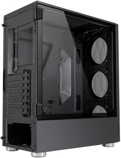 CASEPC100-CASE GAMING X-MICRO (S3) VIDRIO TEMPERADO/2XABANICO/ARGB/SIN FUENTE/NEGRO