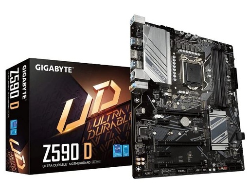 [Z590D] Gigabyte - Motherboard - ATX - LGA1200 Socket - Intel Z590 - para Core i5 / para Core i7 / para Core i9 - Intel HD Graphics - None - 11th Gen