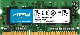 [Módulo de memoria] Módulo de memoria portátil Crucial CT51264BF160B, 4 GB, DDR3 simple, 1600 MT/s (PC3–12800) CL11 SODIMM 204-Pin, 1.35 V/1.5 V