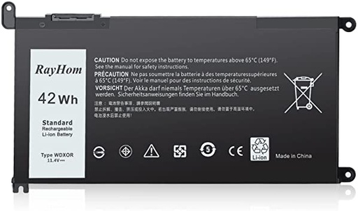 [WDX0R] WDX0R - Batería para portátil Dell Inspiron - 42 Wh. Celdas: 3 celdas. Voltaje: 11,4 V.