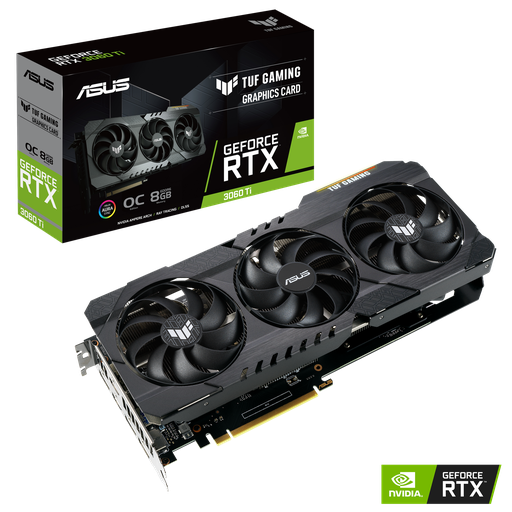 [TUF-RTX3060TI-O8G-V2-GAMING] ASUS - TUF-RTX3060TI-O8G-V2-GAMING - PCI Express 4.0 - NVIDIA - NVIDIA GeForce RTX 3060 Ti - 8 GB - GDDR6 SDRAM