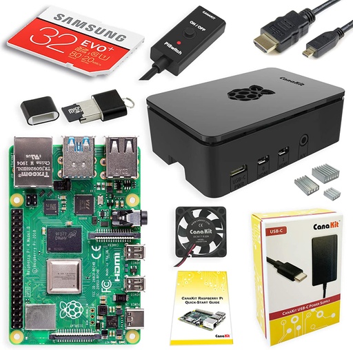 [Raspberry Pi 4 4GB] CanaKit Raspberry Pi 4 4GB Starter PRO Kit - 4GB RAM