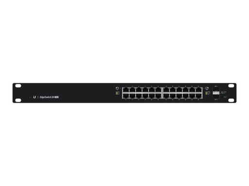 [ES-24-250W] Ubiquiti EdgeSwitch 24 - Conmutador - L3 - Gestionado - 24 x 10/100/1000 (PoE+) + 2 x Gigabit SFP - montaje en rack - PoE+