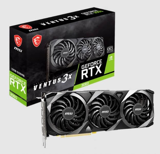 [GeForceRTX3060VENTUS3X12GOC] MSI - PCI Express - NVIDIA - NVIDIA GeForce RTX 3060 - 12 GB - GDDR6 SDRAM - HDMI