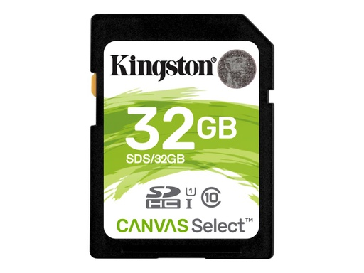 [SDS/32GB] Kingston Canvas Select - Tarjeta de memoria flash - 32 GB - UHS-I U1 / Class10 - SDHC UHS-I