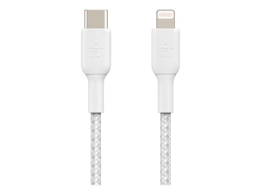 [CAA004bt1MWH] Belkin BOOST CHARGE - Cable Lightning - USB-C macho a Lightning macho - 1 m - blanco - suministro de potencia USB (18W) - para Apple iPad/iPhone/iPod (Lightning)