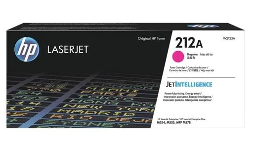 [W2123A] HP 212A - Magenta - original - LaserJet - cartucho de tóner (W2123A) - para LaserJet Enterprise M554, M555, MFP M578; LaserJet Enterprise Flow MFP M578