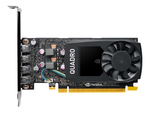 [VCQP1000V2-PB] NVIDIA Quadro P1000 - Tarjeta gráfica - Quadro P1000 - 4 GB GDDR5 - PCIe 3.0 x16 perfil bajo - 4 x Mini DisplayPort - adaptadores incluidos