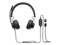 [981-000876] Logitech Zone Wired - Auricular - en oreja - cableado - USB-C - grafito