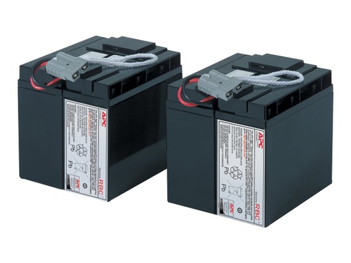 [RBC55] APC Replacement Battery Cartridge #55 - Batería de UPS - Ácido de plomo - 2 celdas - negro - para P/N: SMT2200C, SMT2200I-AR, SMT2200IC, SMT3000C, SMT3000I-AR, SMT3000IC, SUA3000I-IN