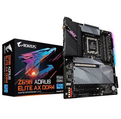 [Z690AELITEAXDDR4] Gigabyte - Z690 A ELITE AX DDR4 - Motherboard - ATX - Intel LGA 1700 - Intel Z690 - para Core i3 / para Core i5 / para Core i7 / para Core i9 - 12th Gen