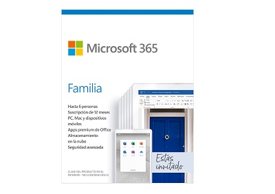 [6GQ-00088TP] Microsoft 365 Family - Annual subscription - Windows - Spanish
