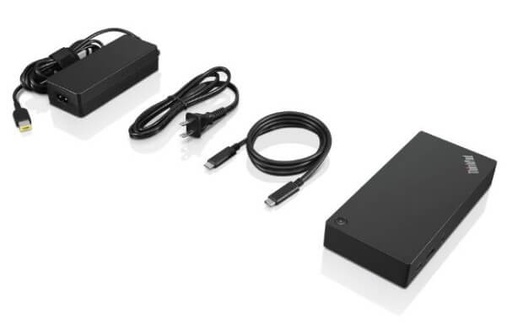[40AY0090US] Lenovo ThinkPad Universal USB-C Dock - Estación de conexión - USB-C - HDMI, 2 x DP - GigE - 90 vatios - CRU - Estados Unidos - para ThinkPad P14s Gen 2; P15s Gen 2; X1 Titanium Yoga Gen 1; X13 Gen 2; X13 Yoga Gen 2