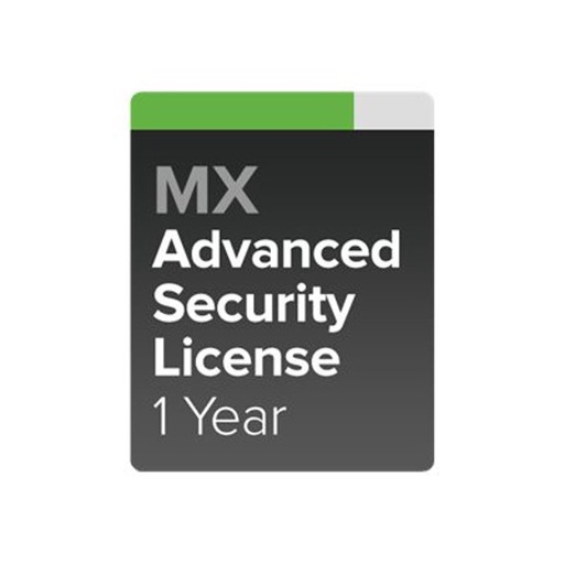 [LIC-MX85-SEC-1YR] CISCO MERAKI ADVANCED SECURITY - SUBSCRIPTION LICENSE (1 YEAR) + 1 YEAR SUPPORT - 1 APPLIANCE