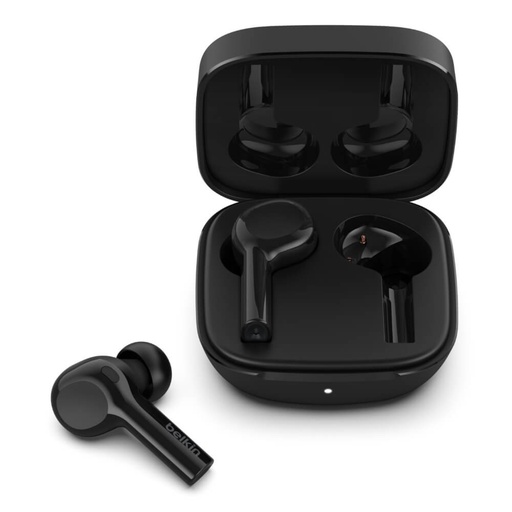 [AUC002glBK] Belkin SoundForm FREEDOM - Auriculares inalámbricos con micro - en oreja - Bluetooth - cancelación de sonido activo - negro